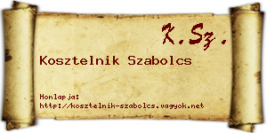 Kosztelnik Szabolcs névjegykártya
